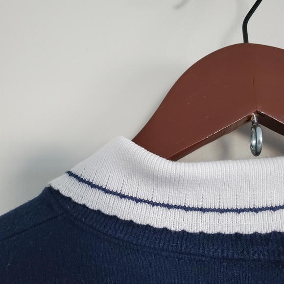 Vintage Morning Sun Collared Sweatshirt Women's LP Blue Cats And Birds - Picture 9 of 11